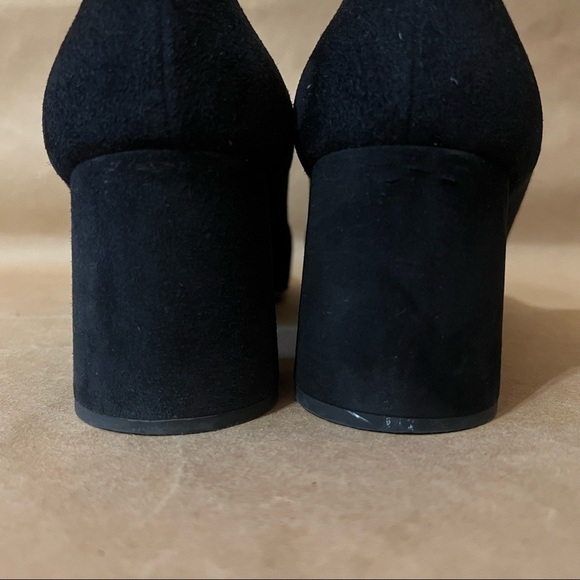 Prada | Suede 65mm Round Block Heel Pumps Square Toe Classic Size 7.5 (EU 37.5) - Picture 10 of 15